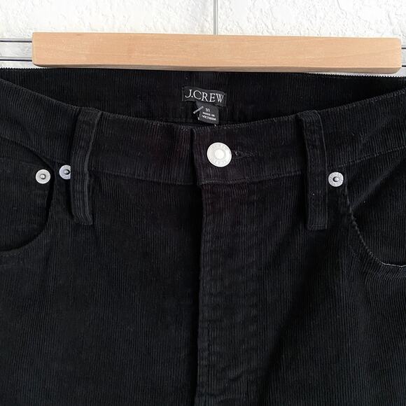 NWT J. Crew Black High Rise 11.5" Straight Leg Corduroy Pant Minimalist Size 31 - Picture 6 of 15